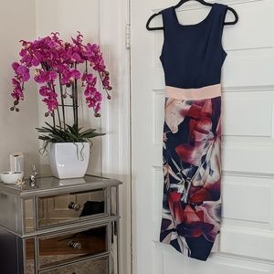 Richmond navy and pink belted Closet London Dress